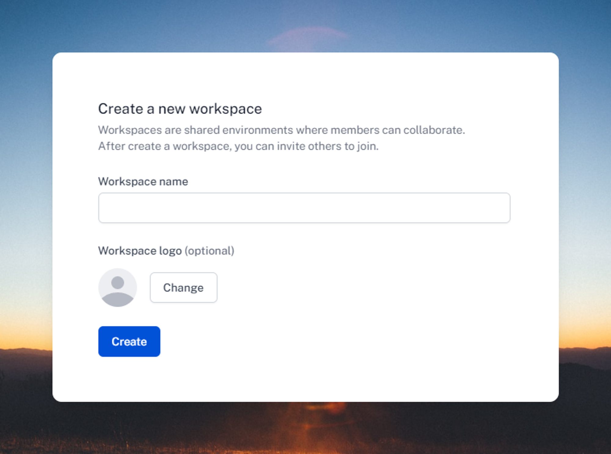 Create a workspace in HeyForm