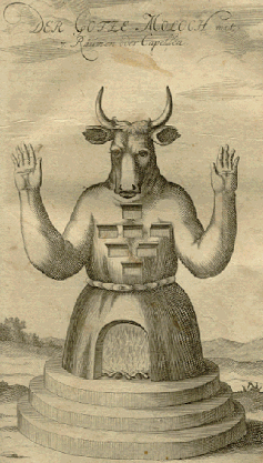 The Moloch Idol, 18th Century Depiction