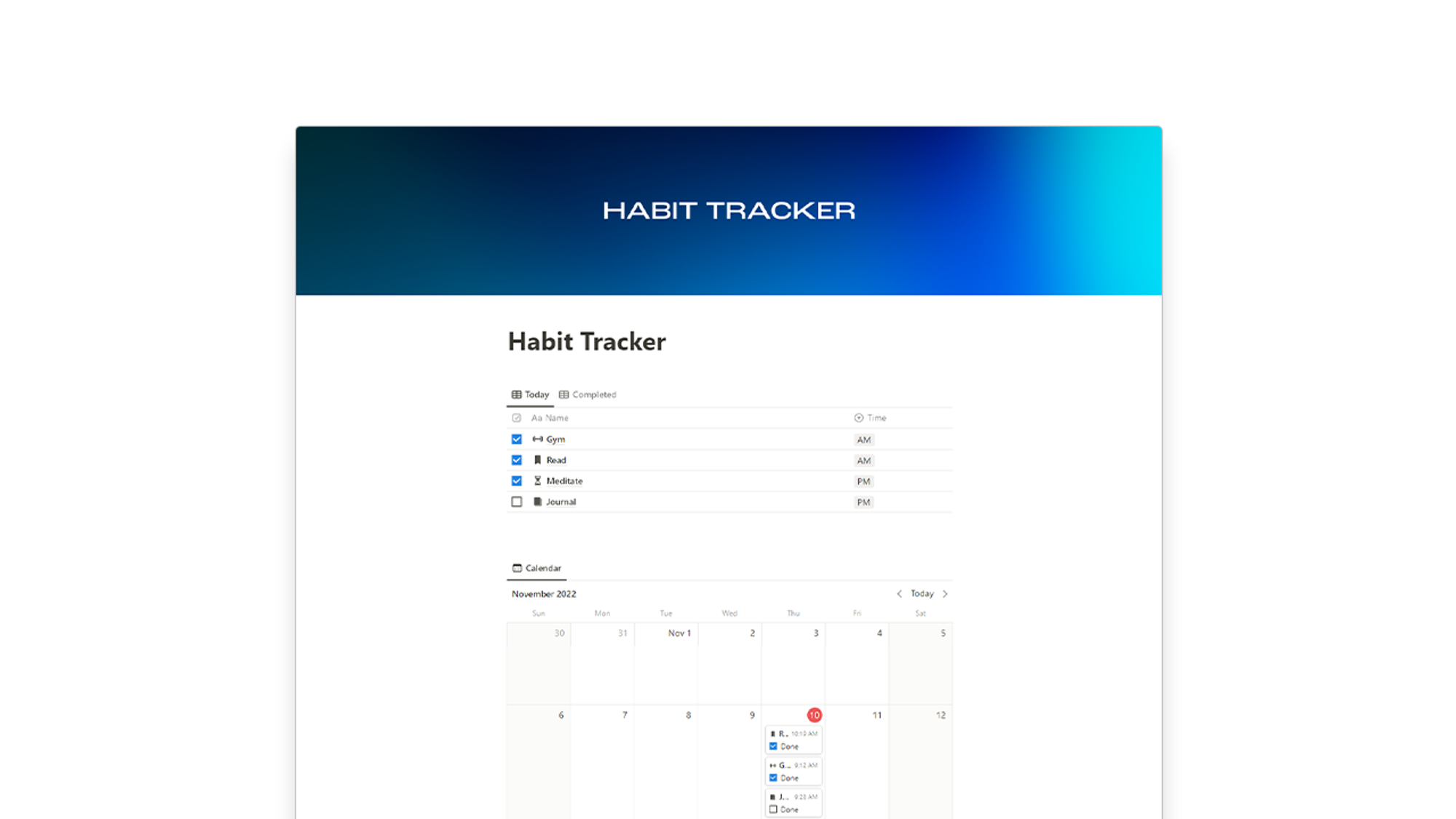 Habit Tracker (Automated)