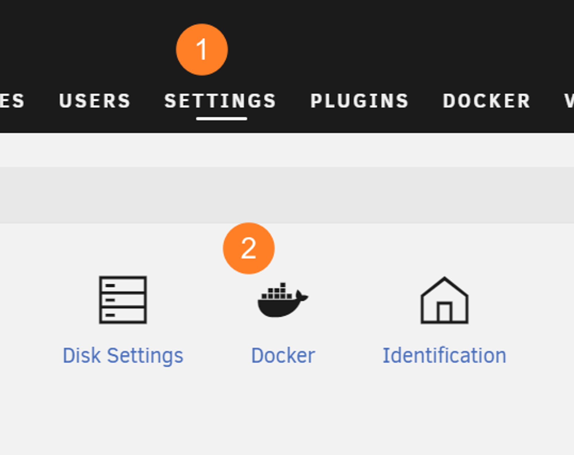 进入 Docker 服务的设置界面