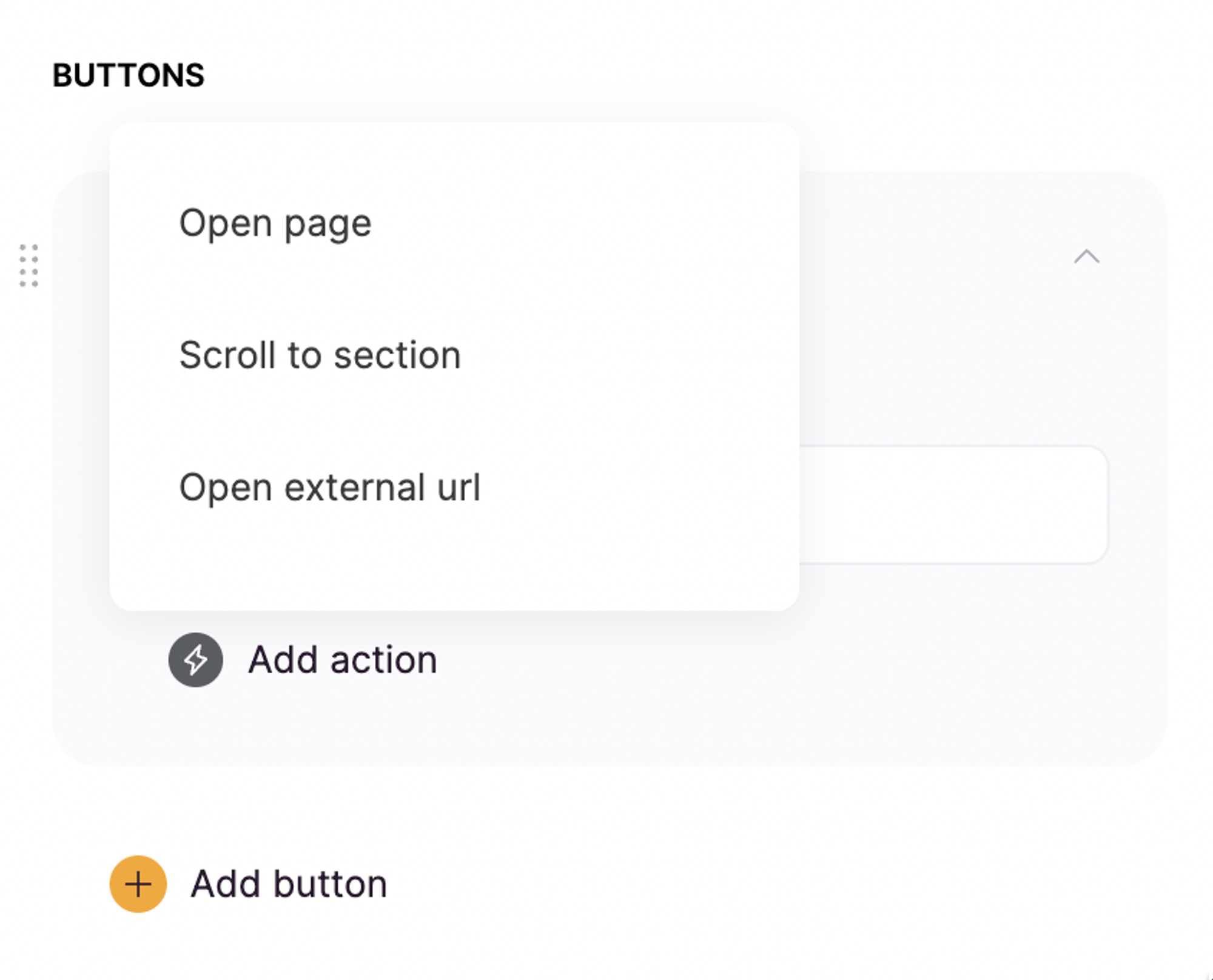 Button actions