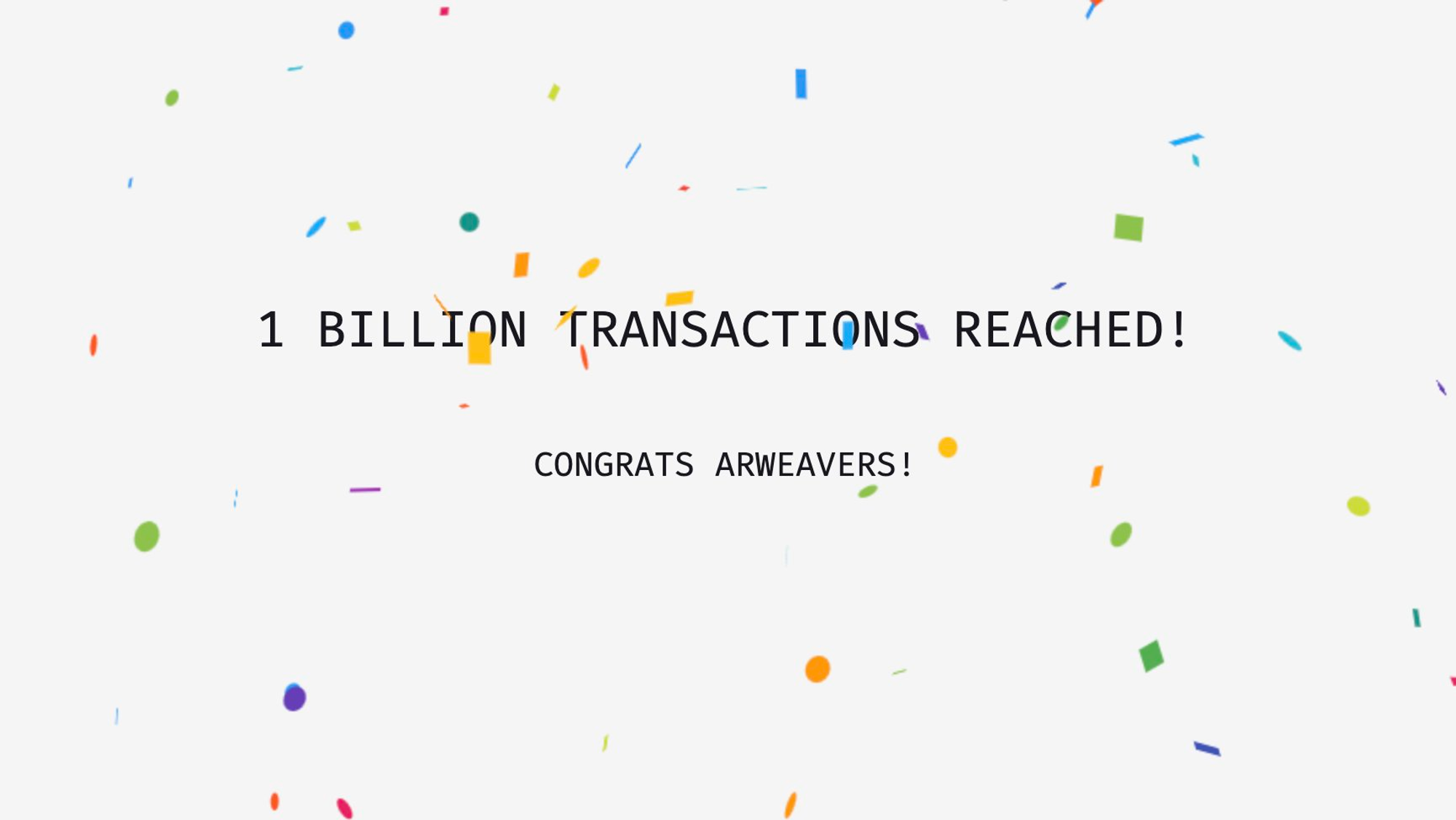 Arweave總交易次數超過10億，未來如何走向大規模應用？