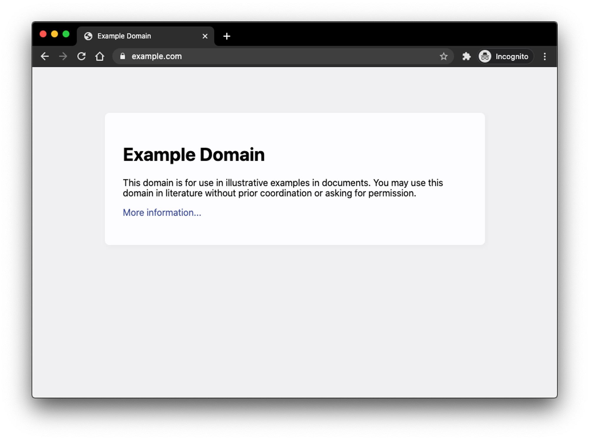 https://example.com is the website the sample extension targets
