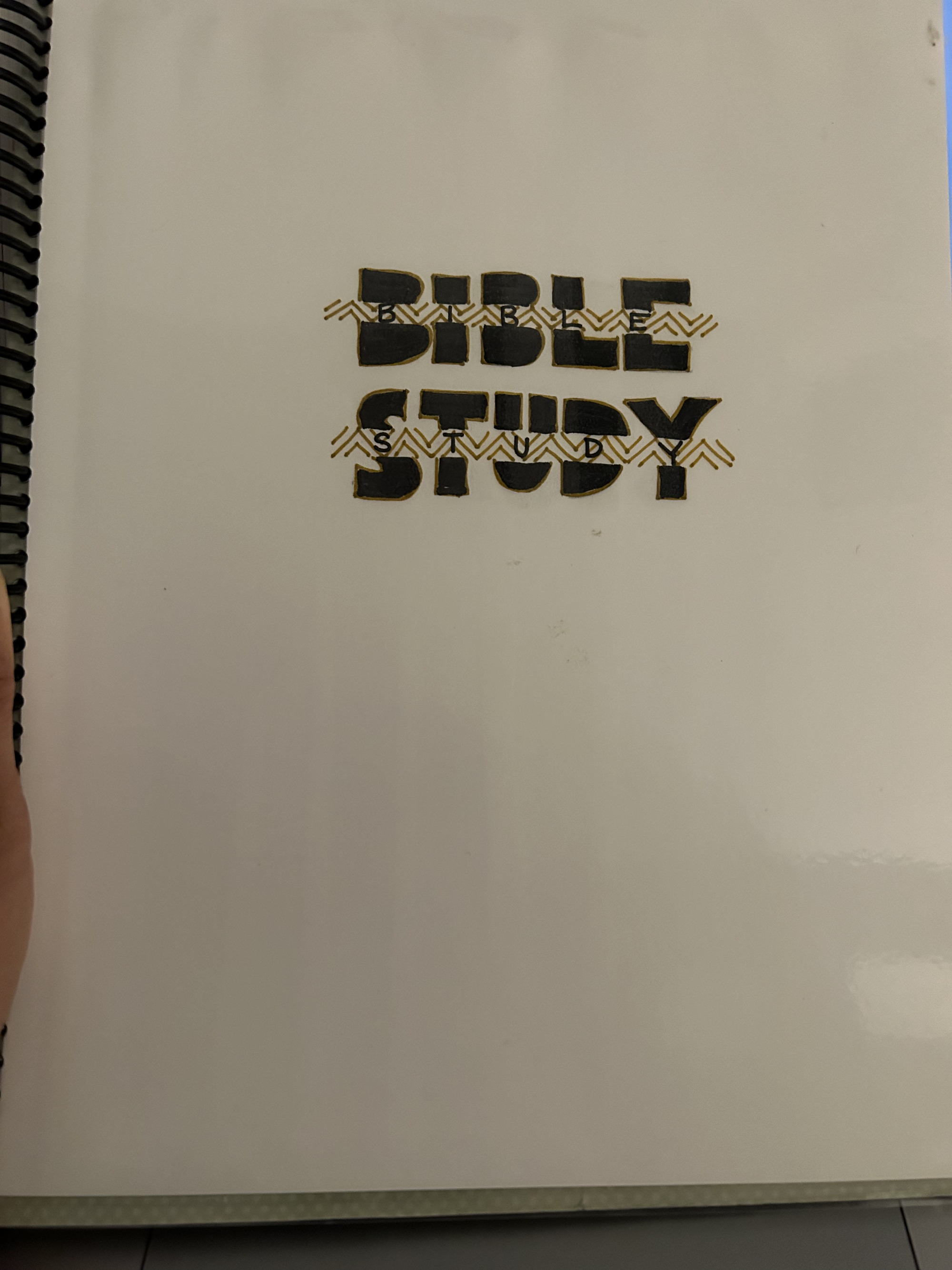 Cover of this volume of Bible study notes (original war binder; created in May 2019)