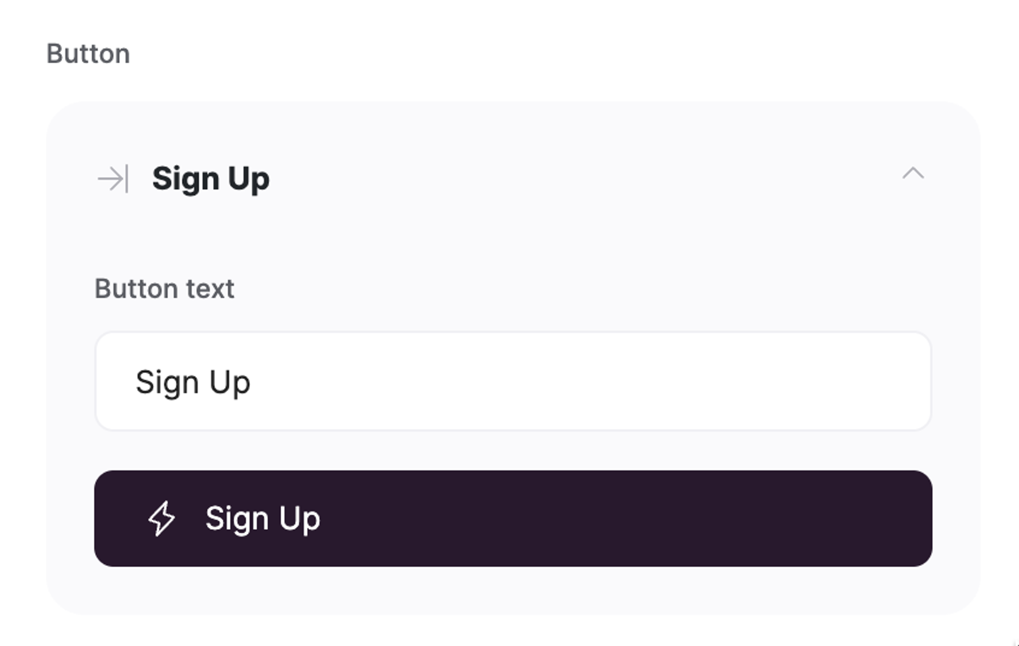 Signup button action on Signup form