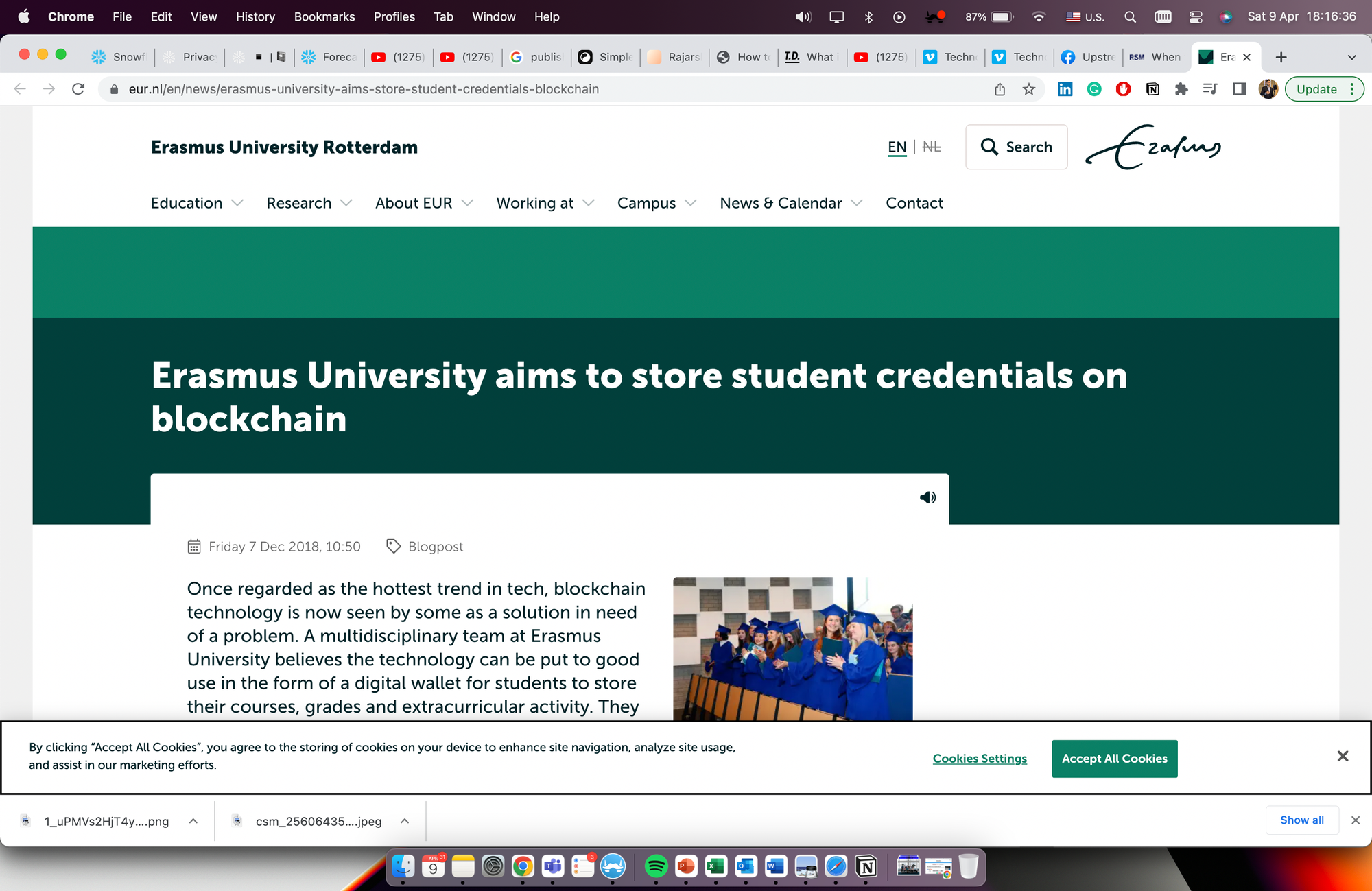 Erasmus University aims to store student credentials on blockchain