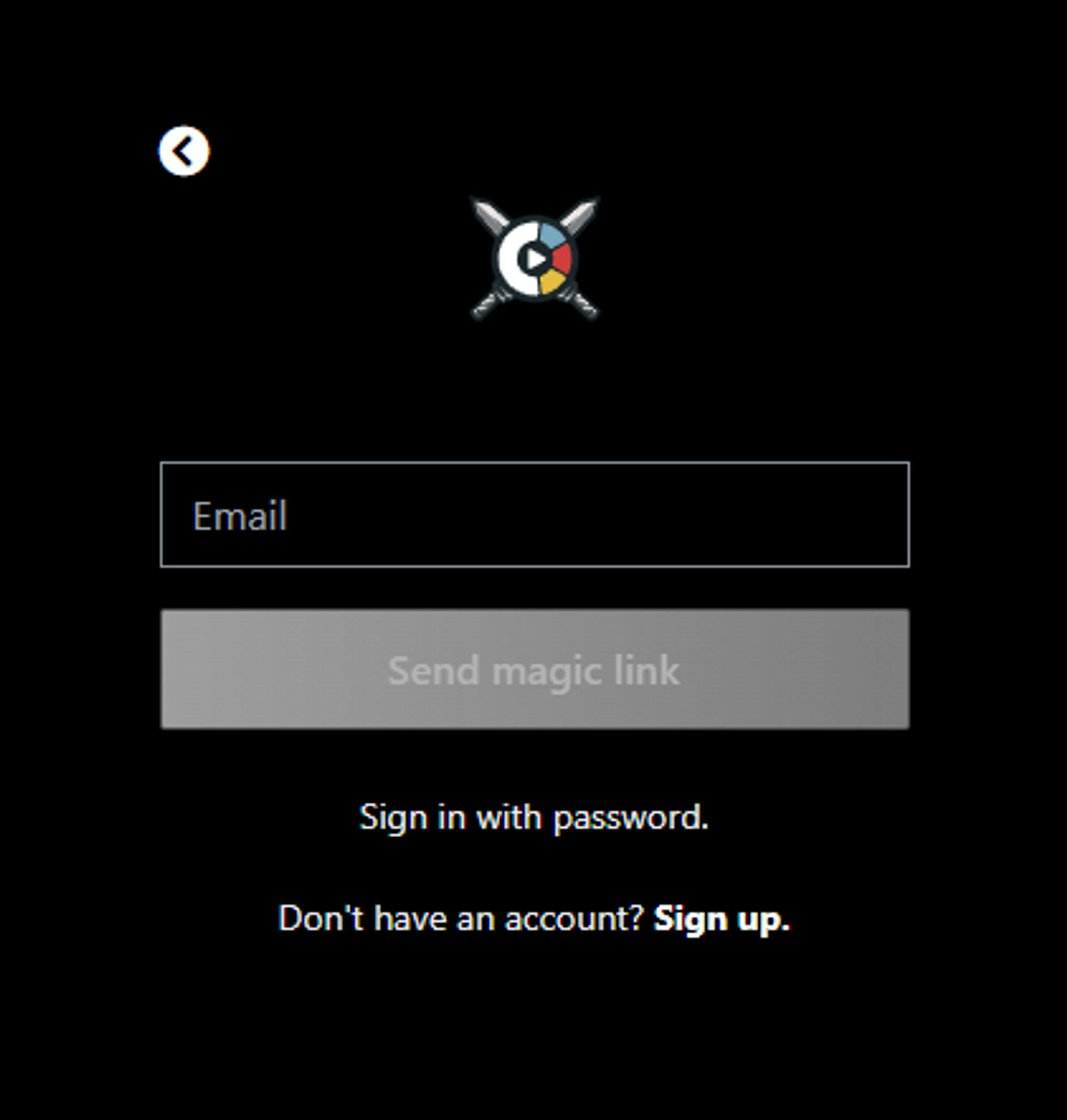 Type your email to immediately sign up with a magic link.