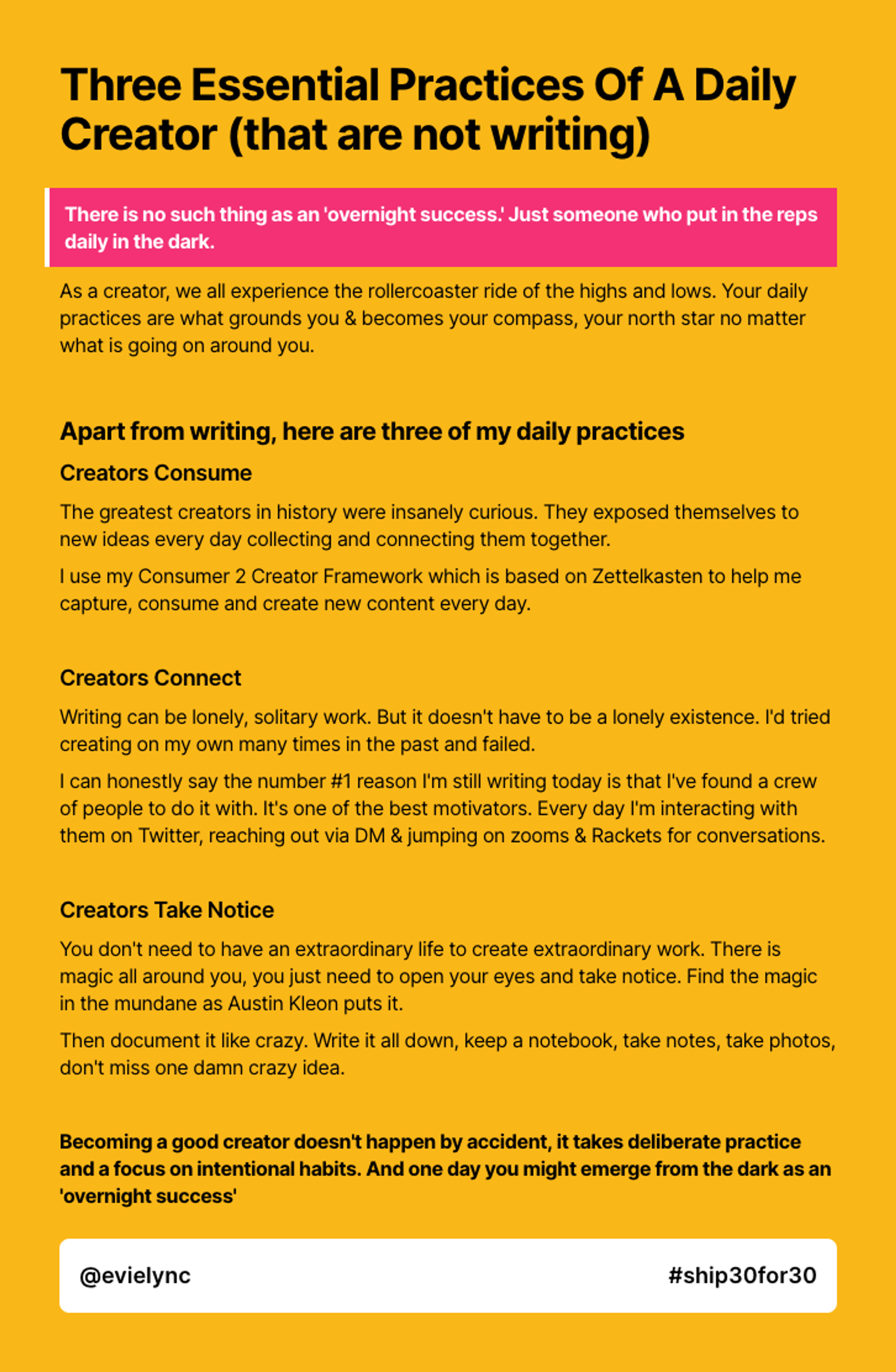 Three Essential Practices Of A Daily Writer (that are not writing)