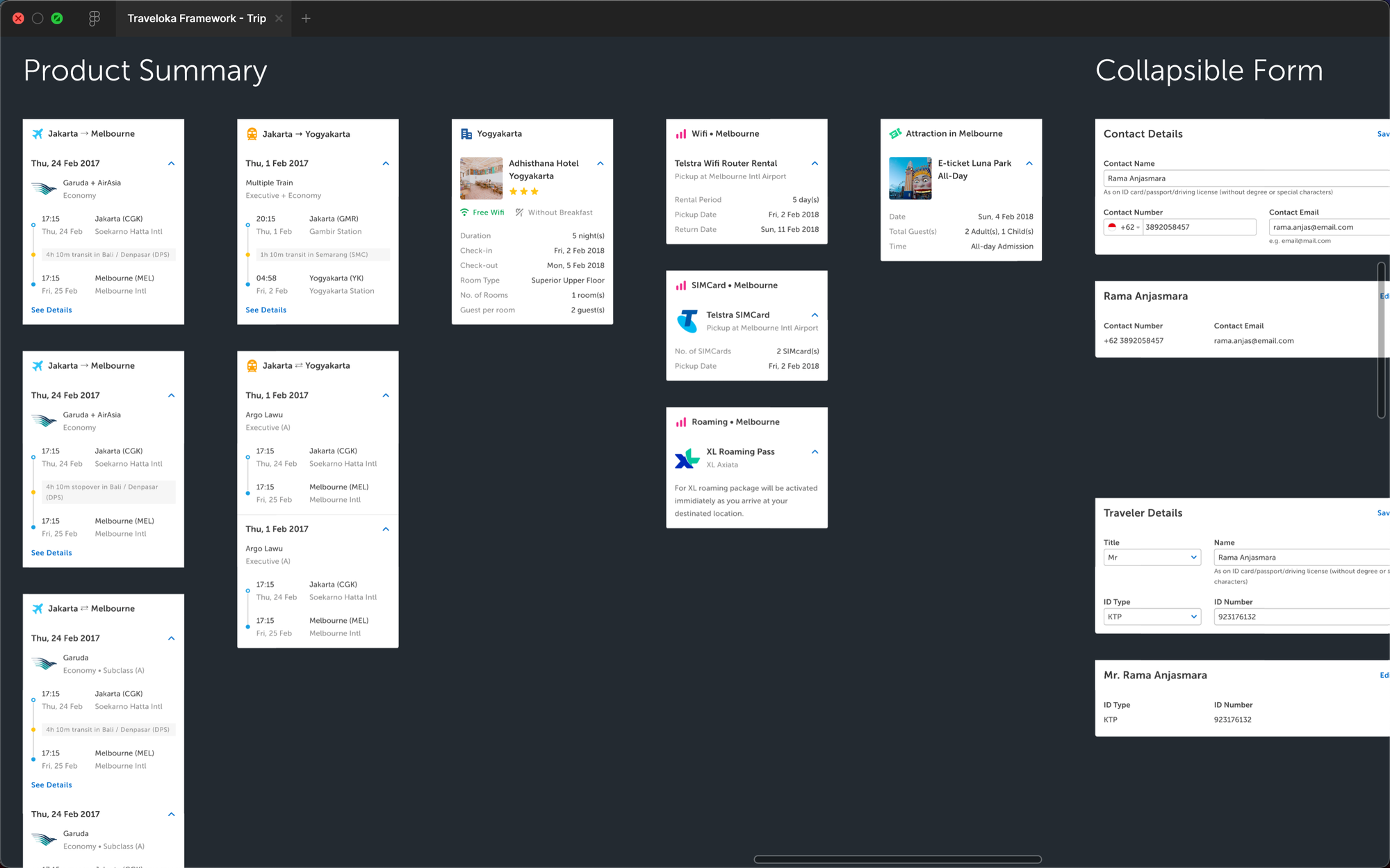 Screenshot of Booking Page UI Kit for desktop platform