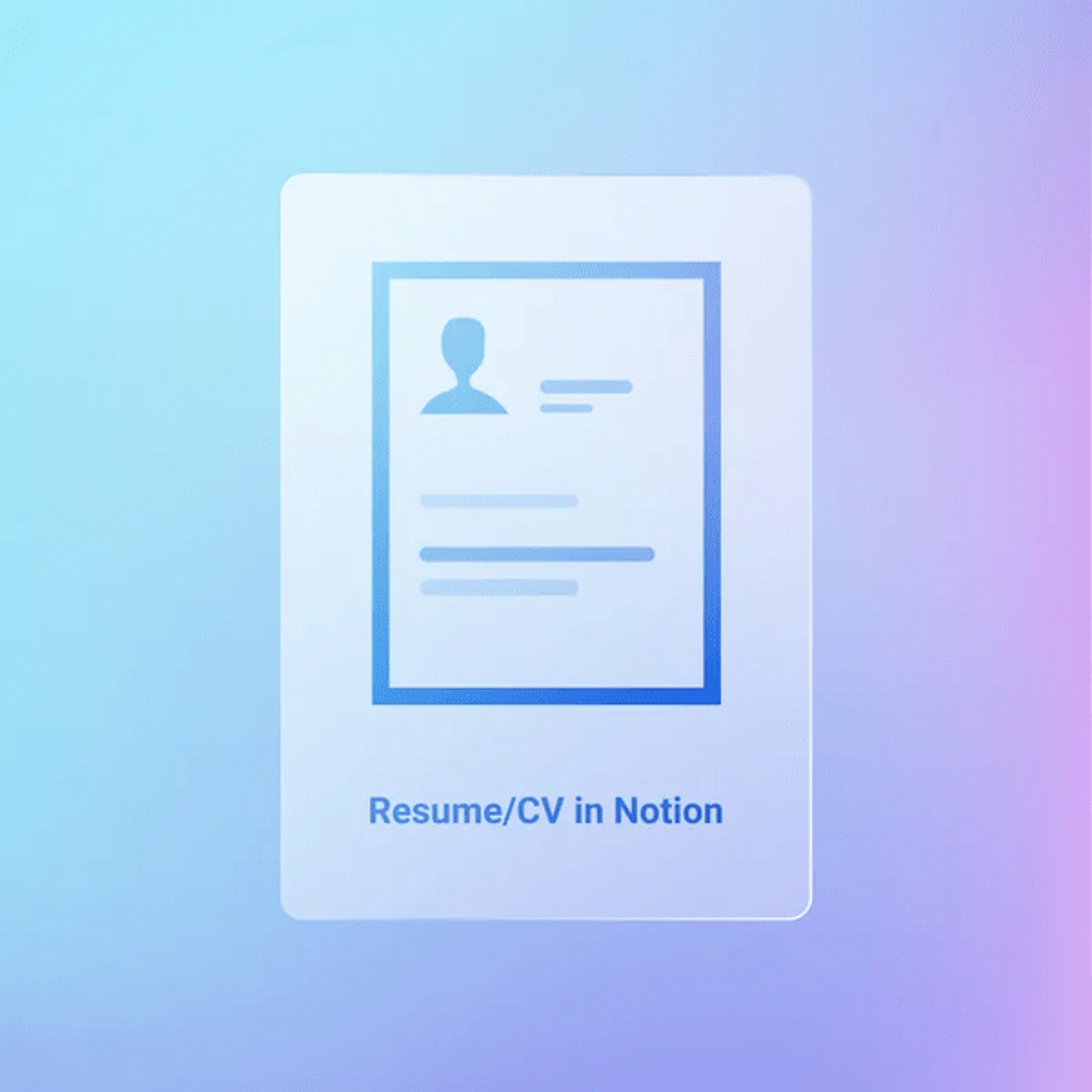Notion Resume/CV