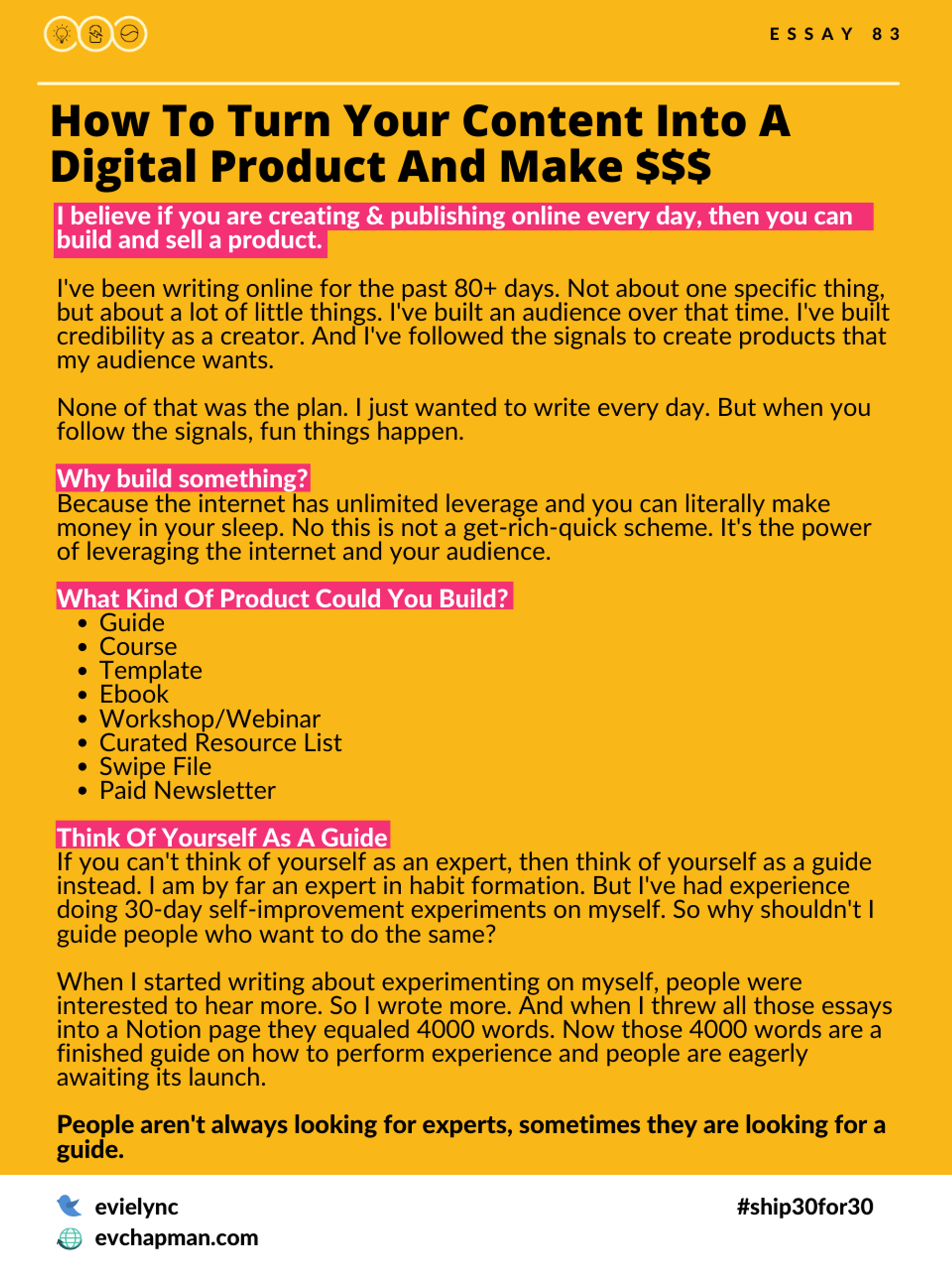 How To Turn Your Content Into A Digital Product And Make $$$