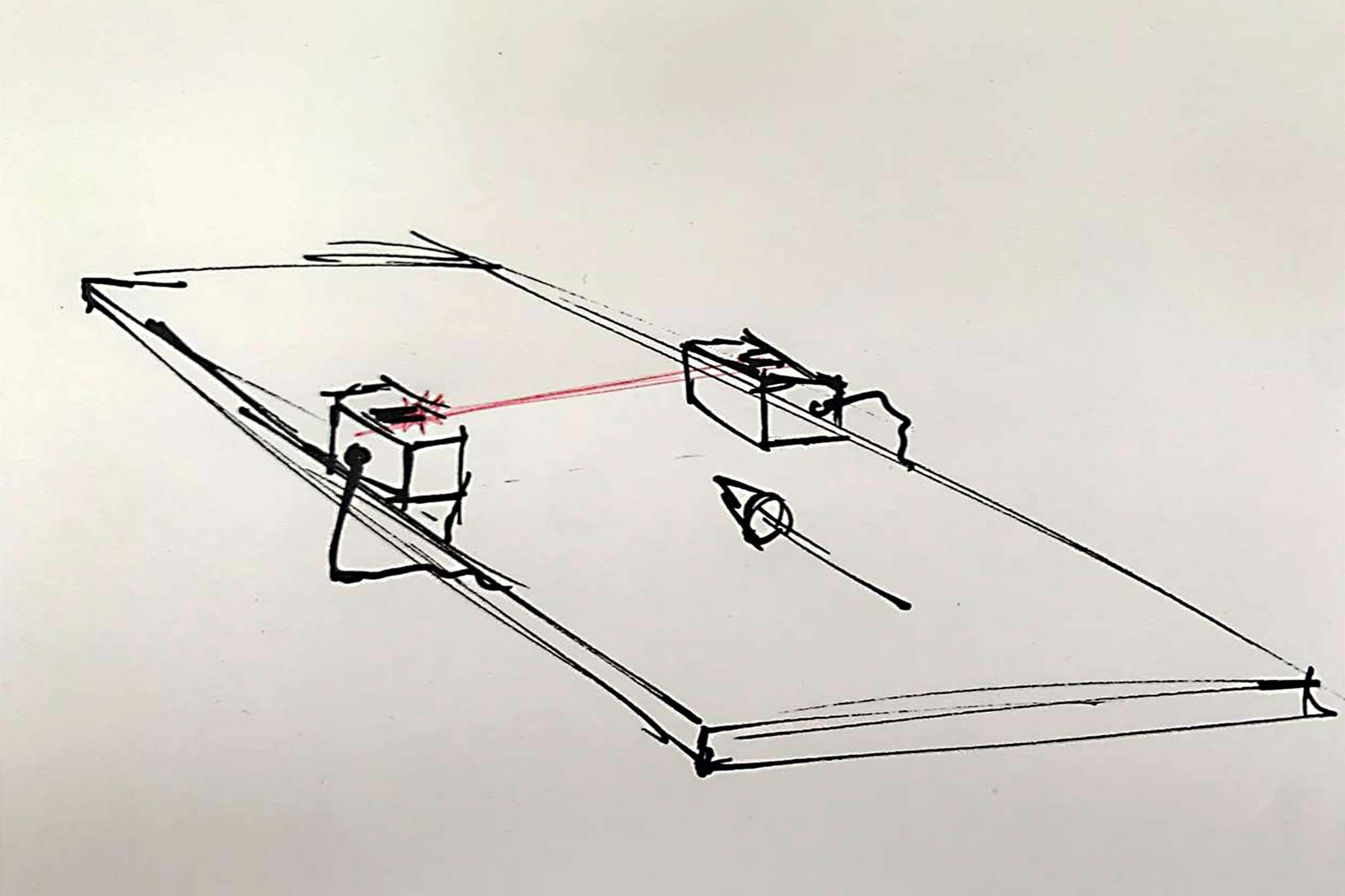 initial sketch of the light barrier