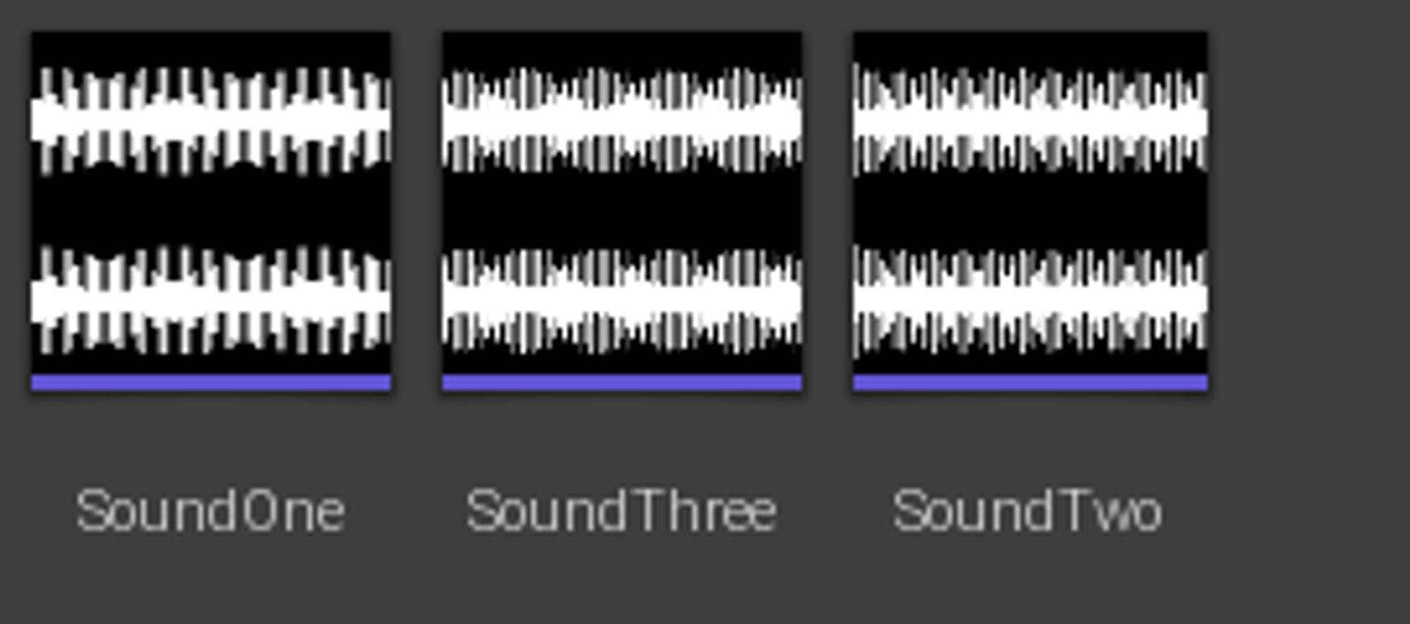 Audio clips imported into Unreal