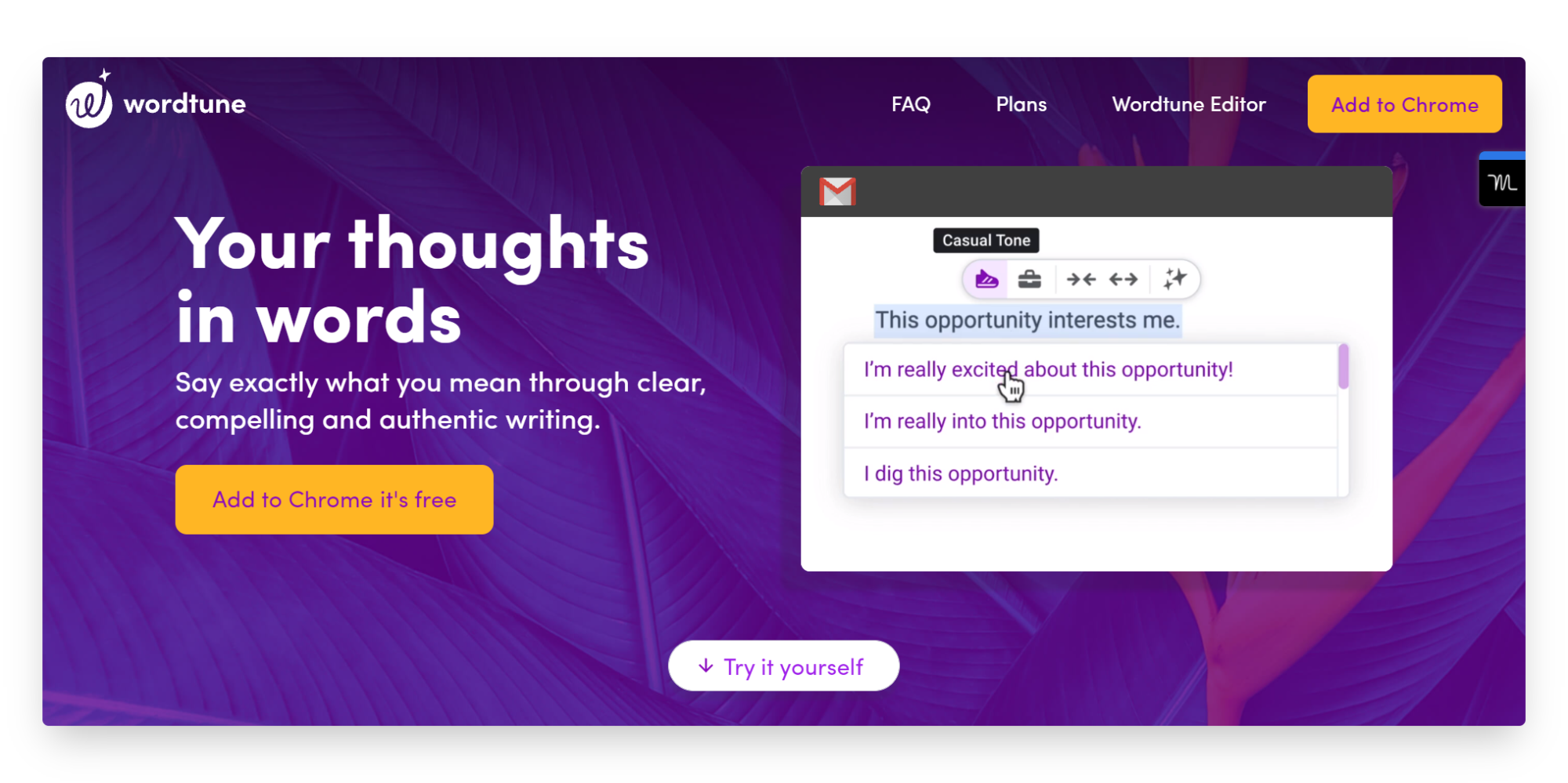 Wordtune: Your thoughts in words ✍