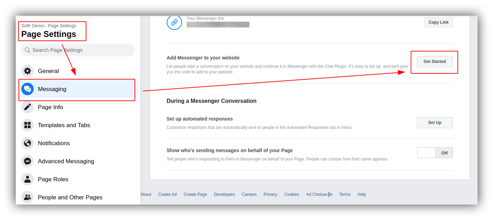 Add Messenger to your website