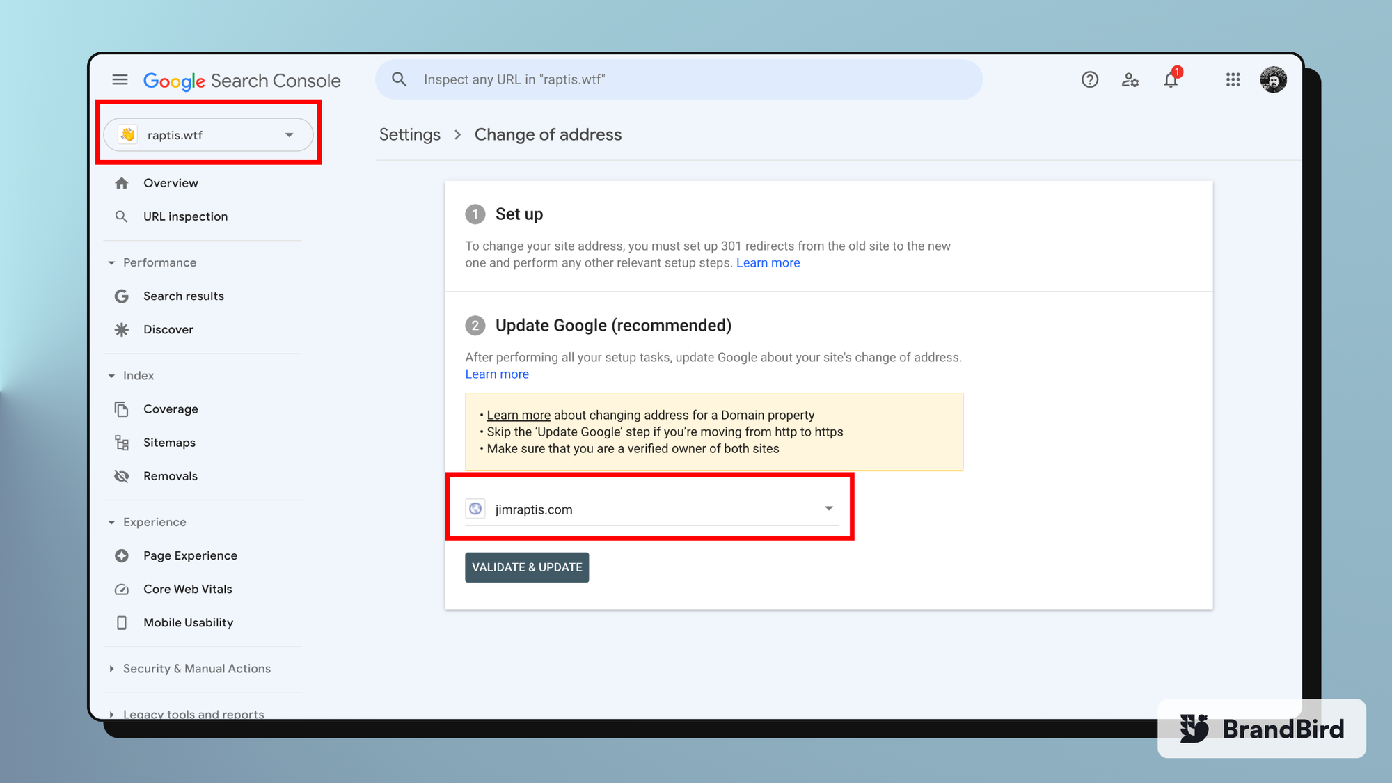 How to use the Change of Address tool of the Google Search Console
