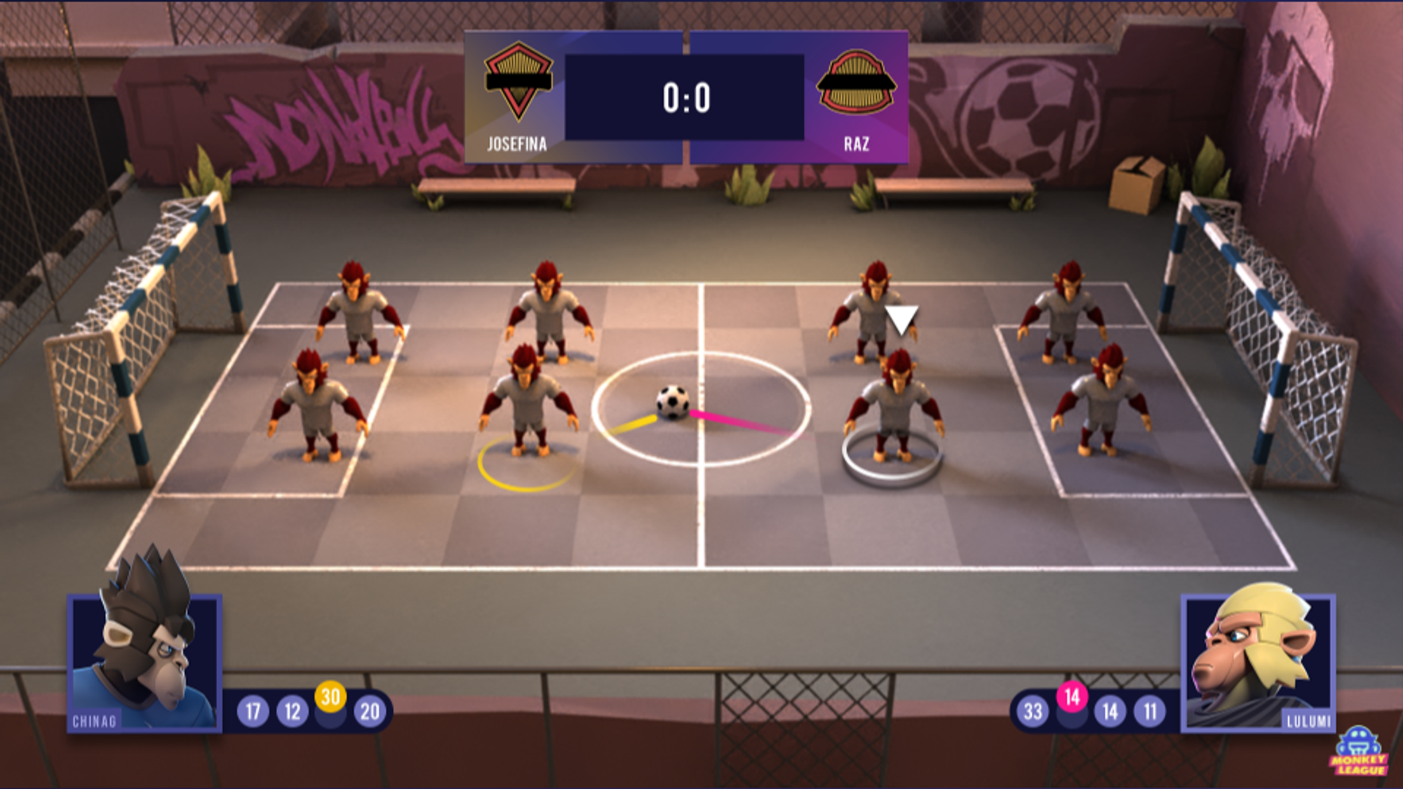 Screenshot of gameplay layout