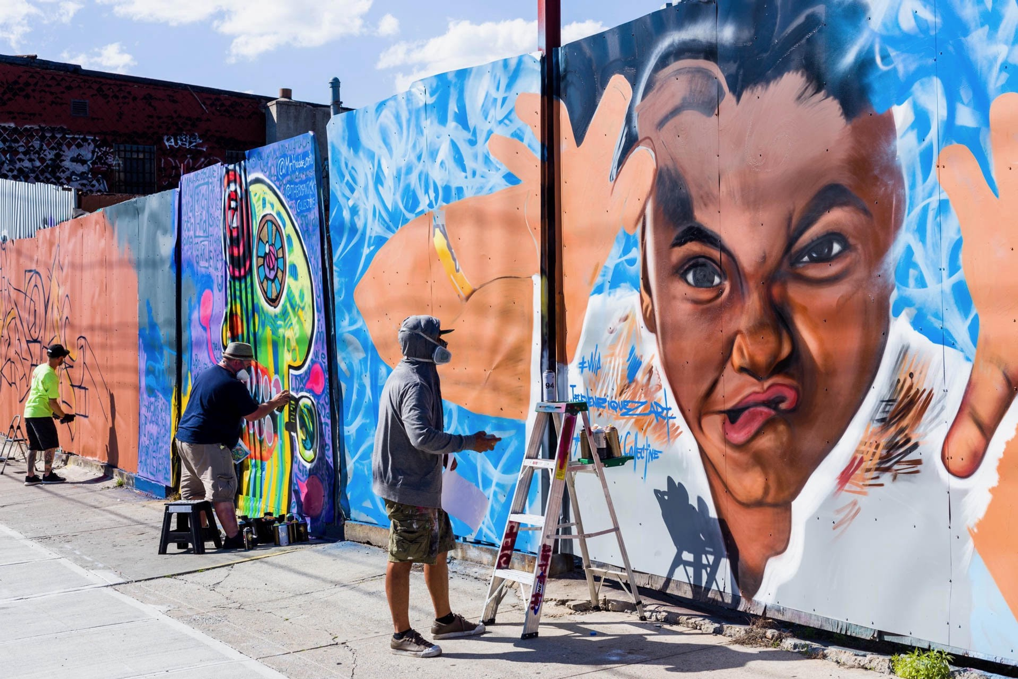Bushwick Collective painting just before the 2018 block party.’