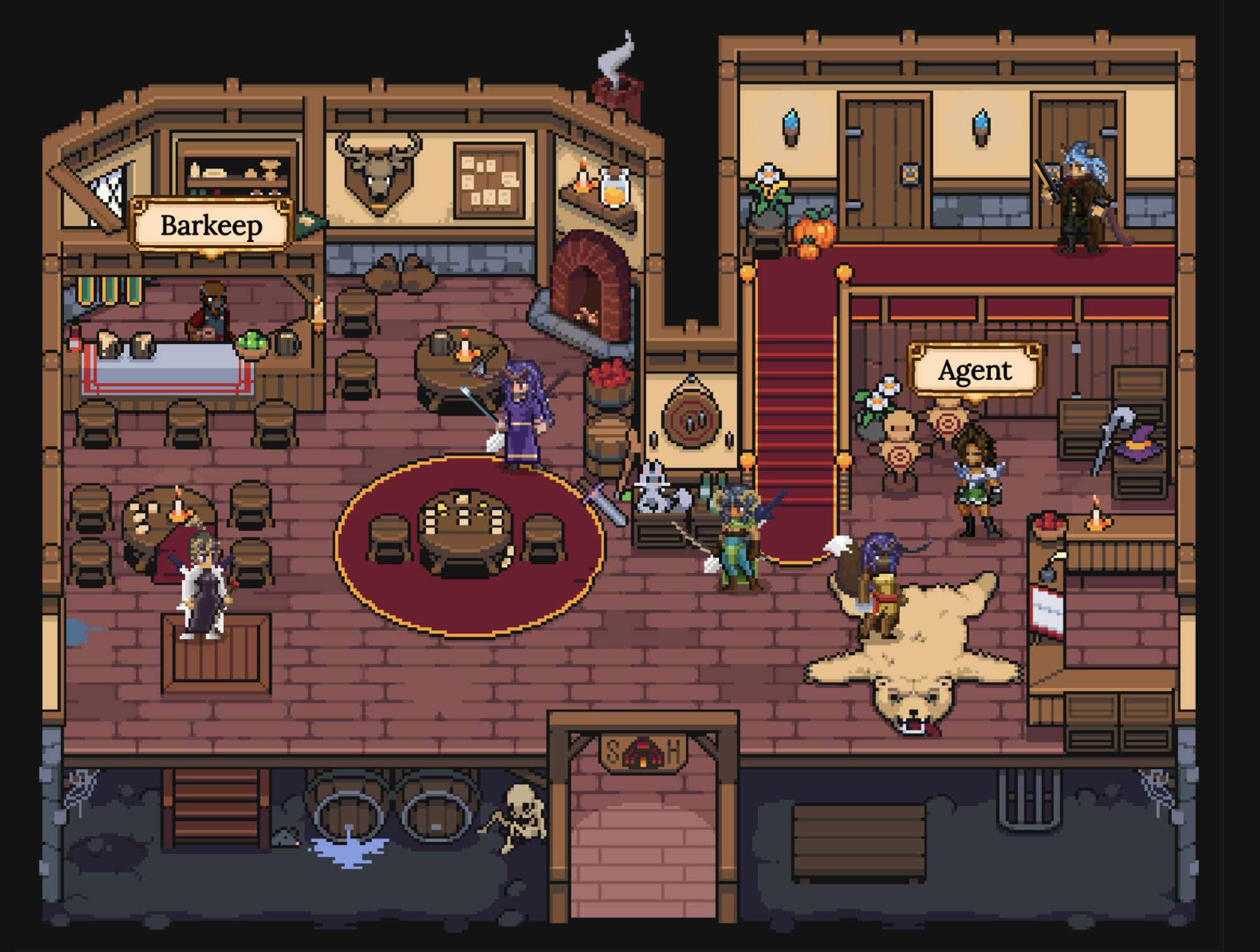 The Tavern where you can access the Hero marketplace 