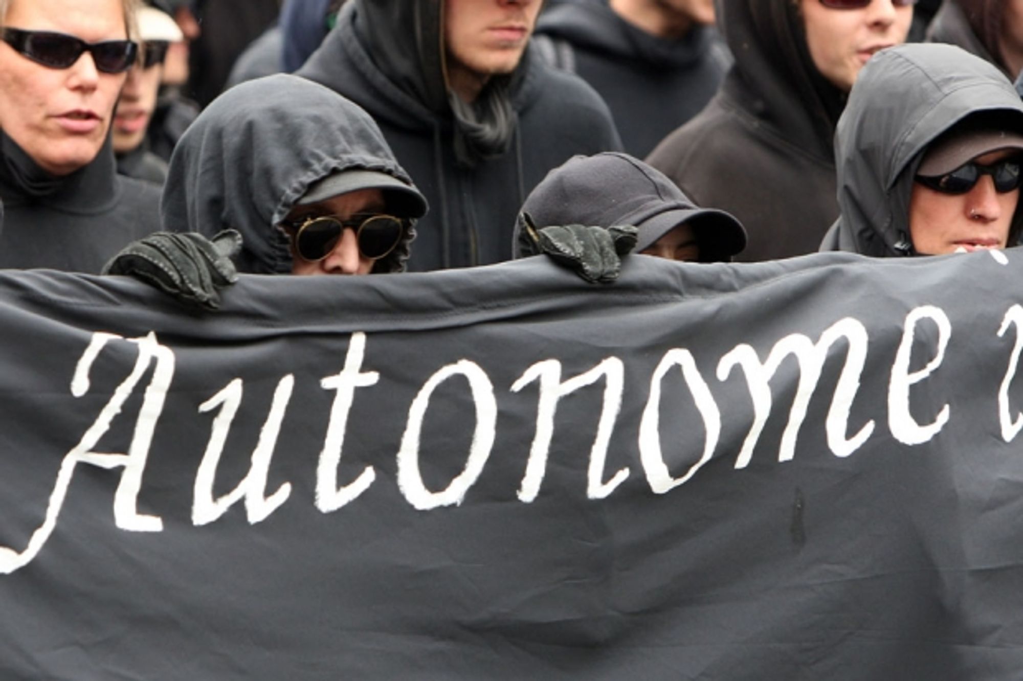Autonomen protesting in Hamburg, 2007