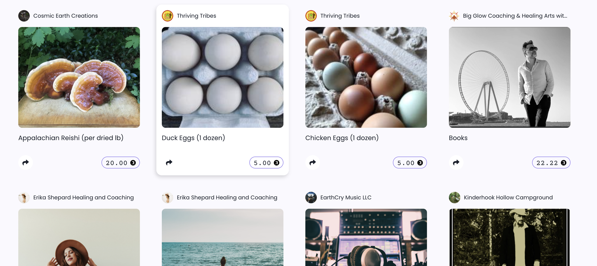 The price of Duck Eggs on ReSource is solely determined by their supply and demand for them. Have a look - https://app.resourcenetwork.co/marketplace  