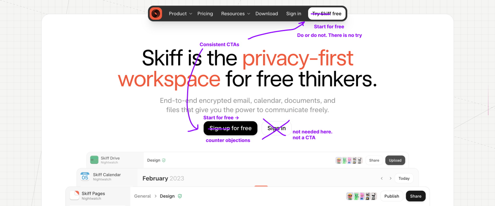 Skiff.com new website launch