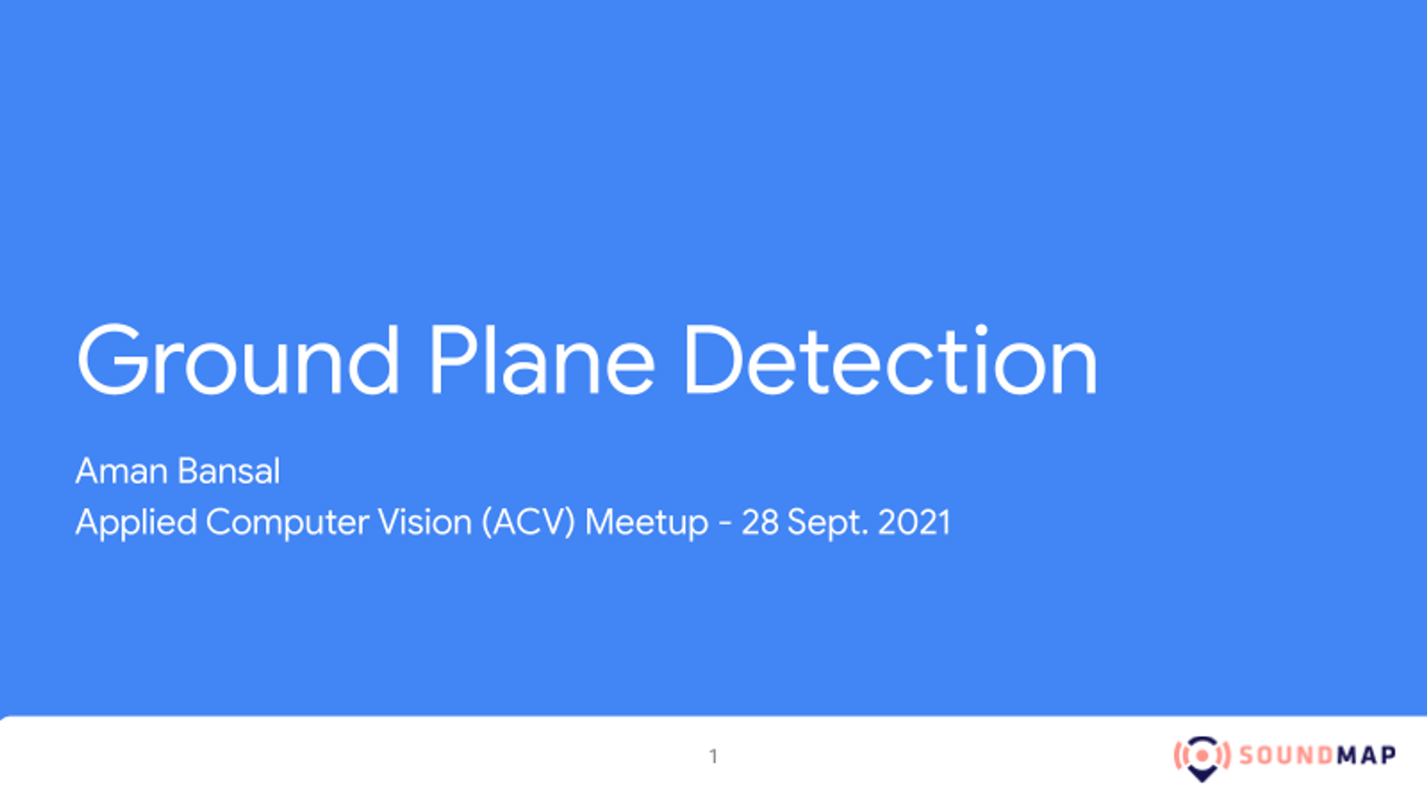 ACV Meetup #1 Ground Plane Detection