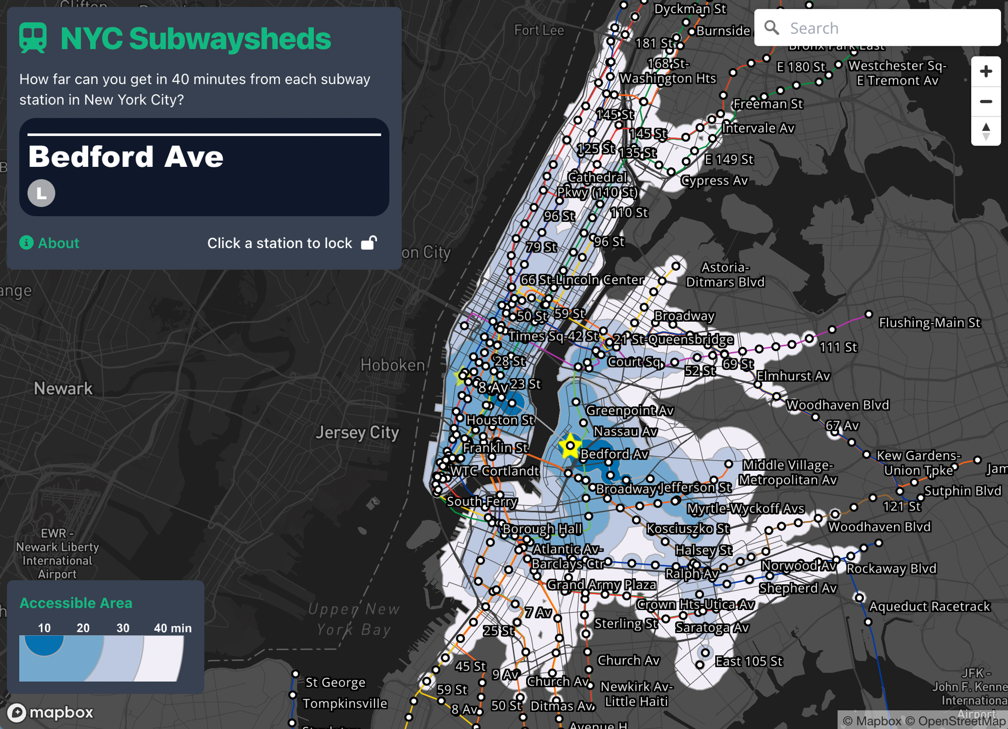 NYC Subwaysheds