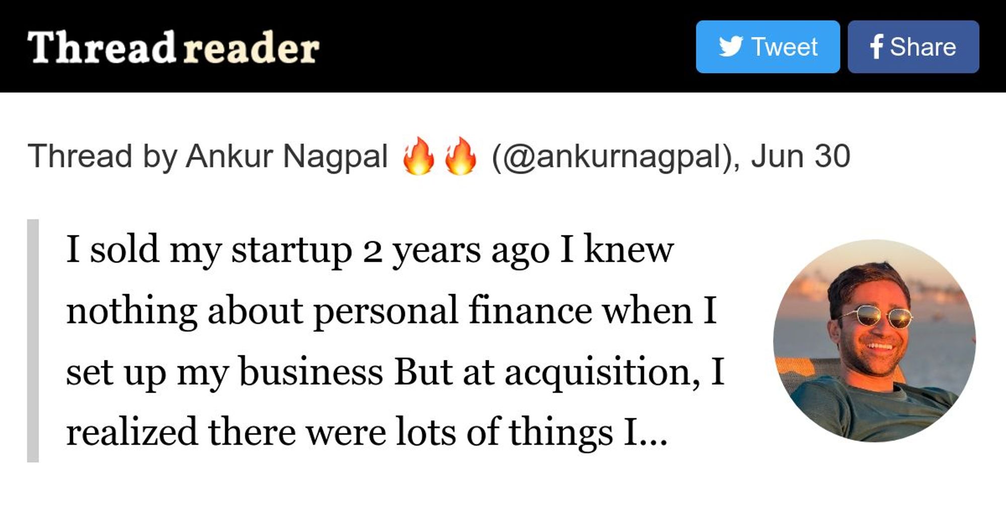 Thread by @ankurnagpal on Thread Reader App