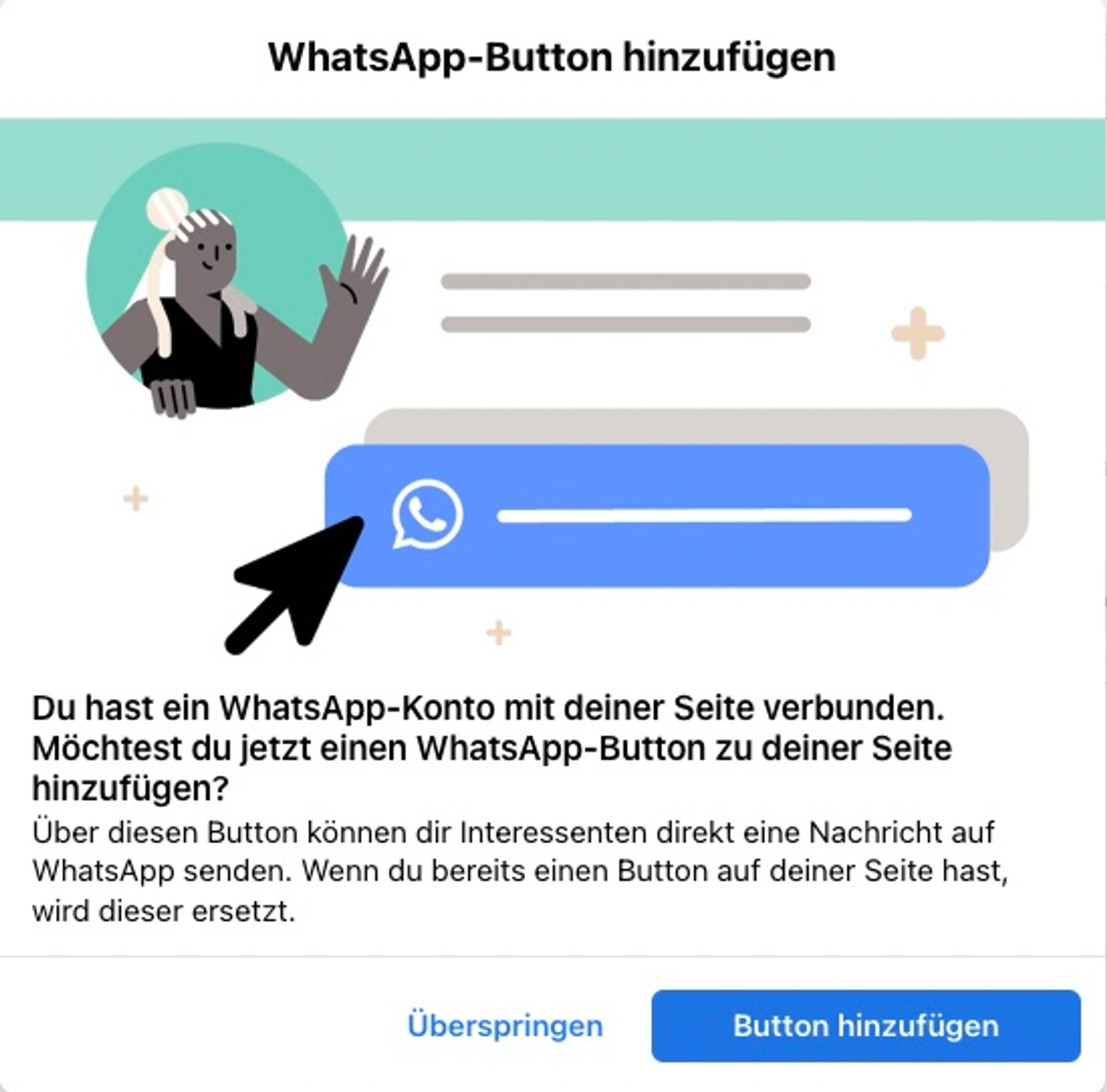 Erstellen eines WhatsApp-Buttons in Facebook