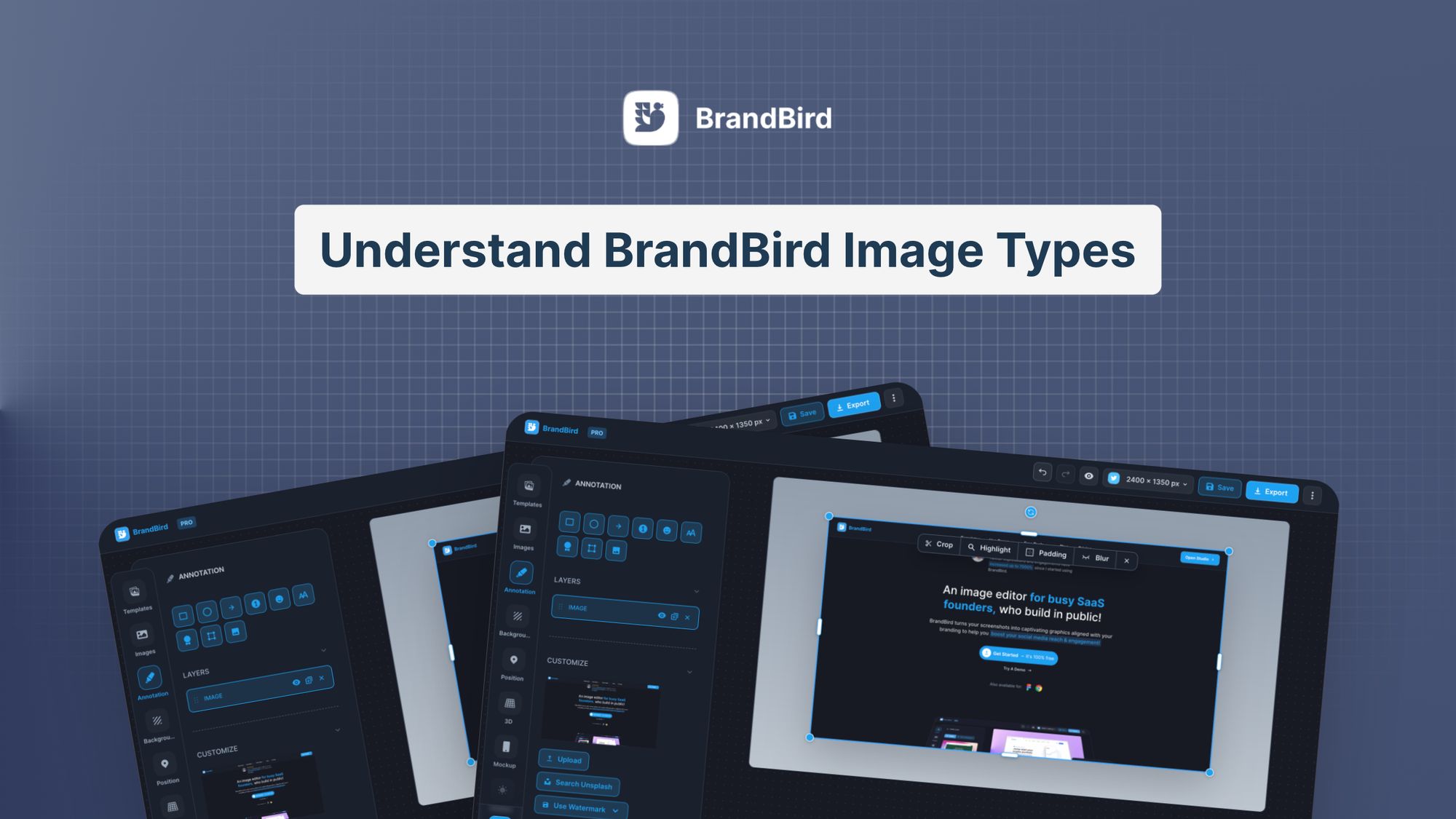 Understand the two BrandBird image types