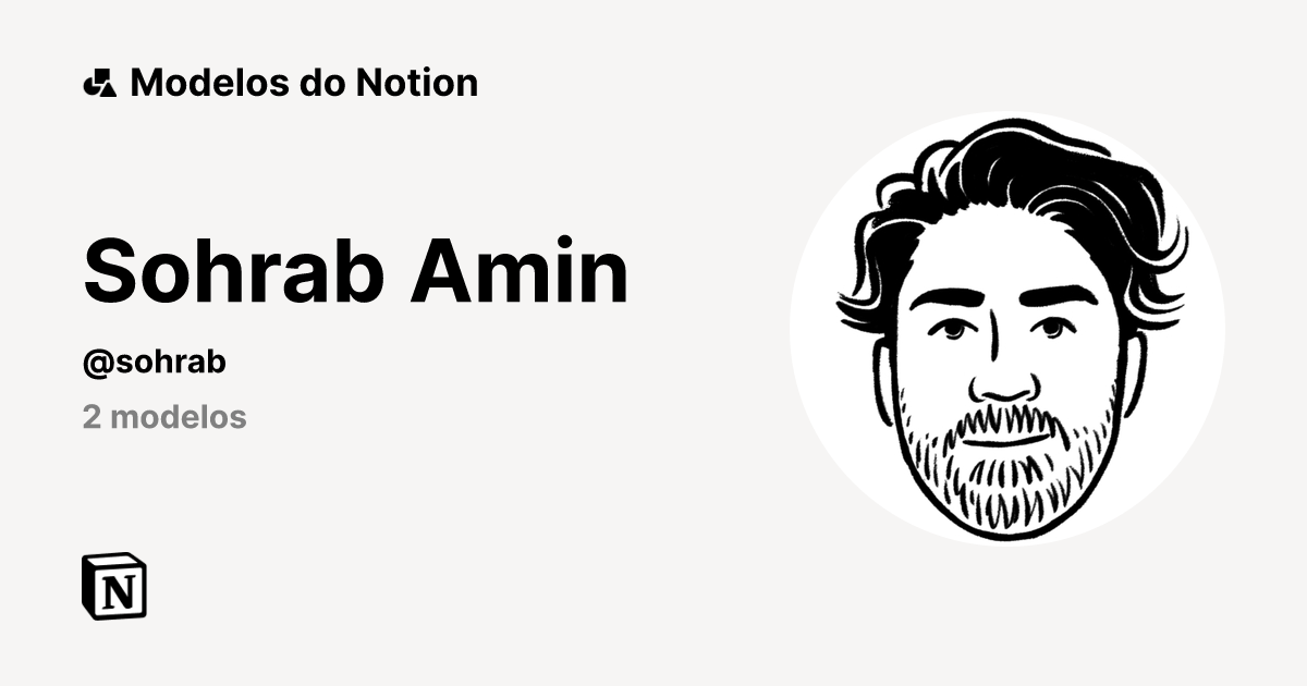 Galeria de modelos do Notion Sohrab Amin